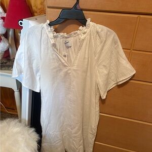 Old Navy White Ruffled Bodysuit